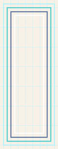 Cyan Nested Frame Pure Silk Scarf