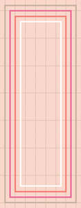 New Arrival: Title: Concentric Border Grid Pure Silk Scarf