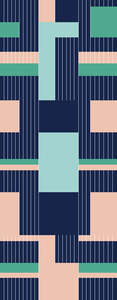 Bauhaus Mod Colorblock Pure Silk Scarf