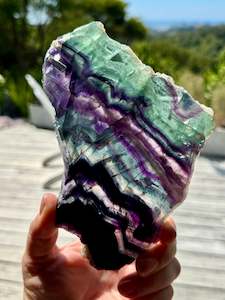 Rainbow Fluorite slice