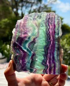 Rainbow Fluorite slice