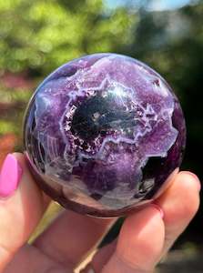 Fluorite: Purple Fluorite Sphere