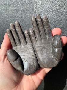 Obsidian: Silver Sheen Obsidian Offering Hands Bowl