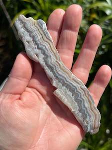 Agate: Crazy Lace Agate Slice, Mexican