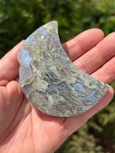 Agate: Moss Agate Crescent Moon