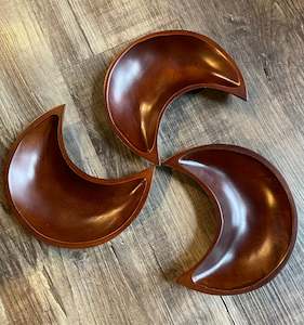 Crescent Moon Mango Wood Bowl, Brown