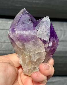 Amethyst: Amethyst Cluster, Large Deep Double Purple Points