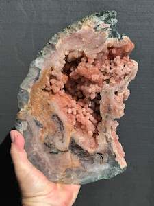 Amethyst: Pink Amethyst, Rare Druze Botryoidal Slice