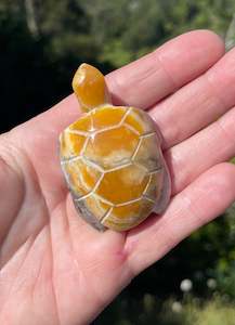 Bumblebee Jasper carved stone Turtle