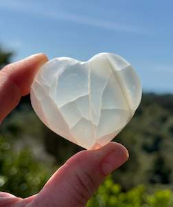 Calcite 1: White Calcite Heart