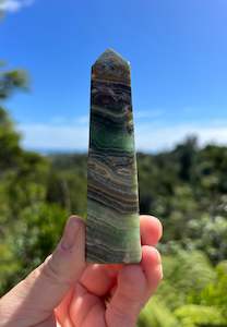Kiwi Calcite Obelisk