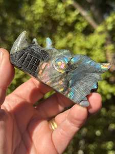 Labradorite Dragon head, Carved