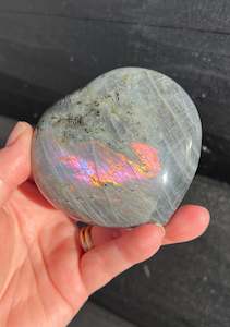Labradorite: Purple Labradorite Heart