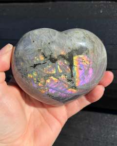 Purple Labradorite Heart