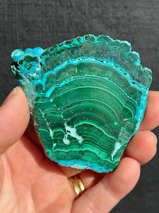 Malachite with Chrysocolla Slice