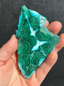 Malachite with Chrysocolla Slice