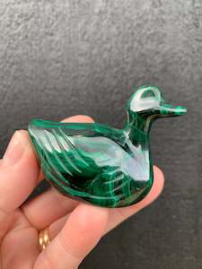 Malachite Carved Duck