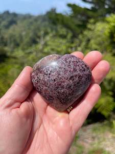 Garnet-Grenatite Puffy Heart