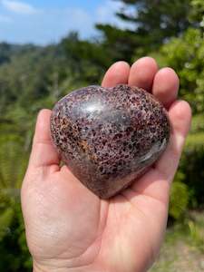 Garnet-Grenatite Puffy Heart
