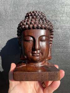 Buddha: Wood Buddha Head