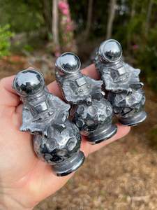 Terahertz Meditating Astronaut on the Moon