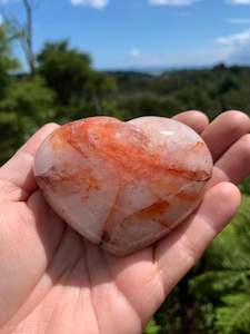 Red Hematoid Or Fire Quartz: Red Fire Quartz Heart