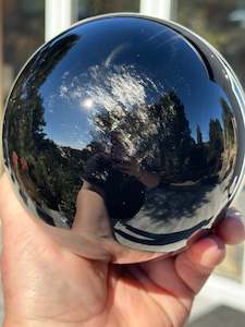Obsidian: Large Silver Sheen Obsidian Sphere