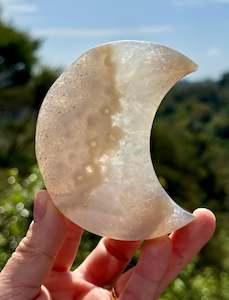 Druzy Agate Crescent Moon 3