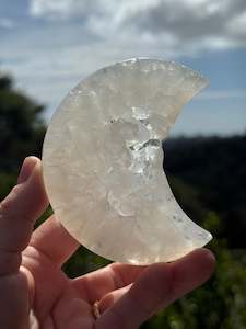 Agate: Druzy Agate Crescent Moon 2