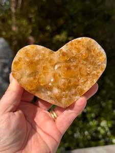 Amethyst: Citrine Heart-heat treated Amethyst