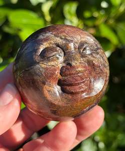 Spheres: Cherry Creek Jasper Sphere, Happy Face
