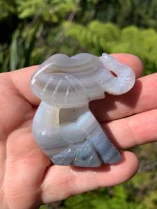 Animal Carvings: Agate Elephant