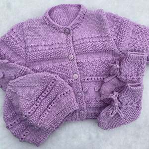 "Frankie" merino baby layette set