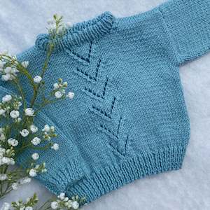 Outerwear: "Duckie" sweater (3-6m)