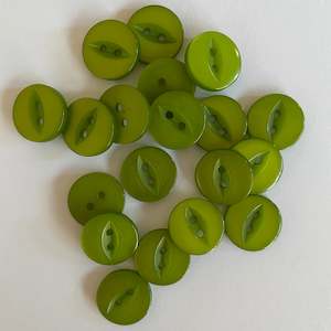 Buttons: Classic resin baby buttons - green - pack of 20