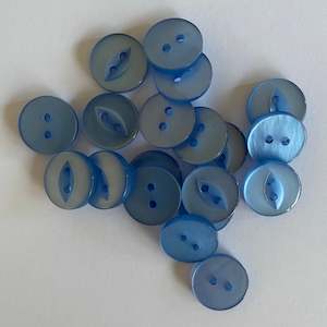 All: Classic resin baby buttons - blue - pack of 20