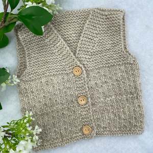 Baby Clothes 0 6 Months: Cosmo hand knit merino baby vest