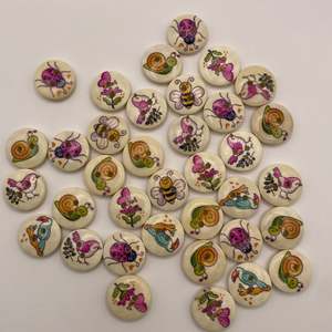 Buttons: Flying insects buttons - pack of 25