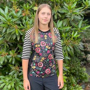 Size Small: Hannah with Stripes Riding Top