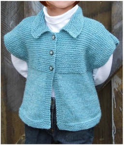 Patterns: Sleeveless Vest- P245 -  8 ply  6 months - 5 years