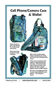 Byannie Com: Cell phone/Camera Case & Wallet - Patterns by Annie - The case measures 3"W x 5"H x 2"D.