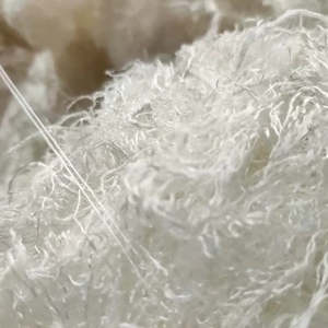 Recycled Silk: Throwster Silk Fibre - Undyed - 50gm