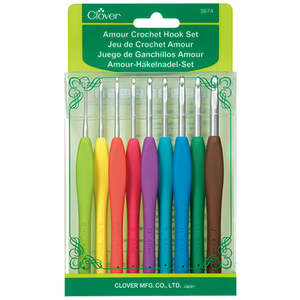 Clover: Clover Amour Crochet Hooks - Set of 9 - 2mm - 6mm
