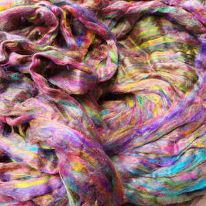 Recycled Silk: Recycled Sari Silk Sliver - 50gm - Multicoloured - a lucky dip