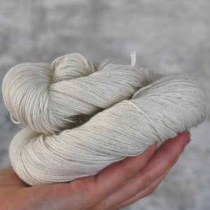 Undyed Yarn: Undyed Yarn - Silver Sparkle Sock - 100gm
