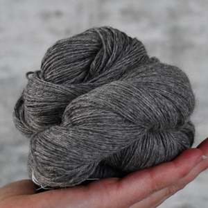 Undyed Yarn: Undyed Yarn - Natural Grey Llama 4ply - 100% Grey Baby Llama - 100gm