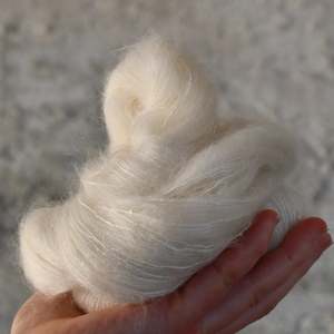 Undyed Yarn: Undyed Yarn - Kid Silk Sequin Mohair/Silk/Sequins/Merino - 50gm