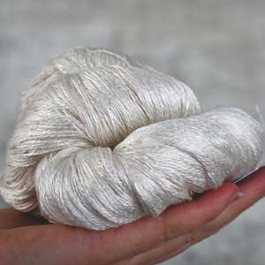 Undyed Yarn: Undyed Yarn - Pure Silk Lace - 100% Mulberry Silk - 100gm