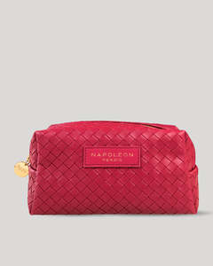 Makeup Bags Cases: SCARLET WOVEN VANITY CASE