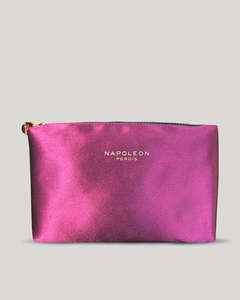 Makeup Bags Cases: RADIANT FUCHSIA COSMETIC CLUTCH
